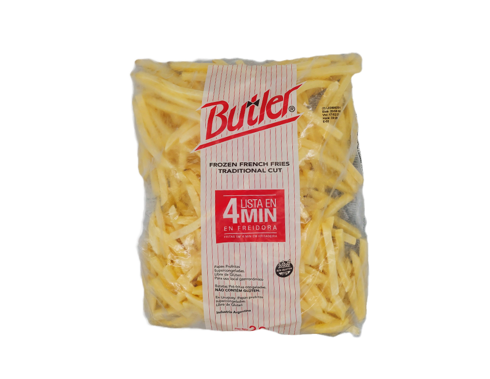 BATATA PALITO CONGELADA PRÉ FRITA 9 MM CORTE TRADICIONAL BUTLER 2 KG (CX 6 PCT)